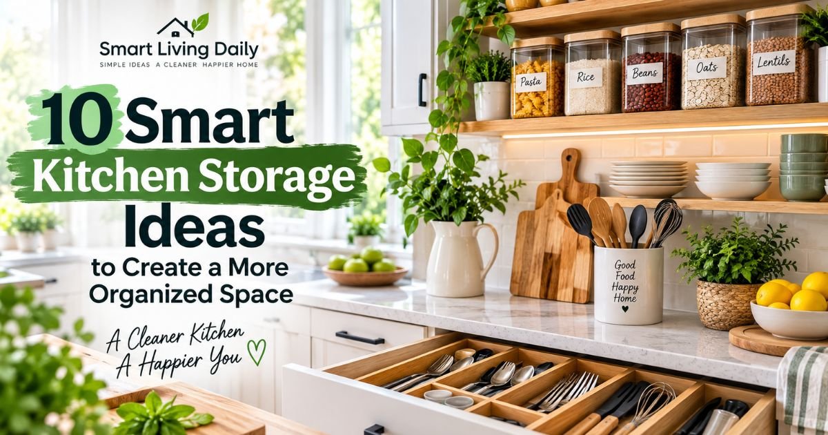 Smart kitchen storage ideas for a clean and organized kitchen
