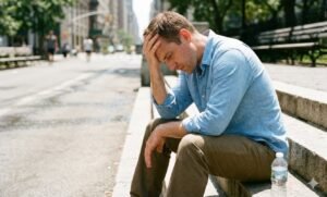heat exhaustion warning signs including dizziness headache and sweating in hot weather