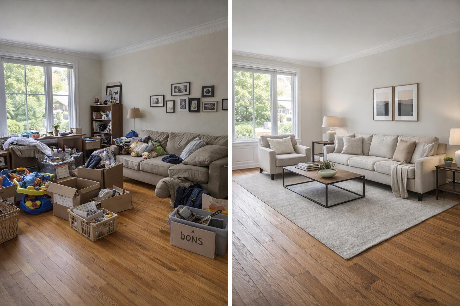 Fall decluttering hacks for a brighter and more organized living room